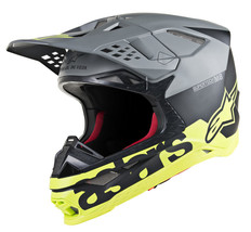 Alpinestars Supertech M8 Radium Black/Gray/Yellow Helmet MX Motocross Ad... - £235.19 GBP+