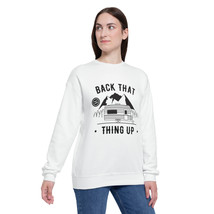 Unisex Drop-Shoulder Sweatshirt - &quot;Back That Thing Up&quot; Camper Trailer Print - 10 - £53.51 GBP+