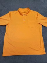 Croft &amp; Barrow Men’s Polo Shirt Size L Short Sleeve Easy Care Orange - $9.39