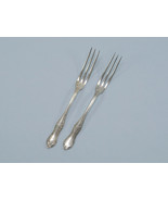 Set of 2 N. F. Silver Co. 1877 Cocktail Forks Silverplate Beaded Colonia... - $12.95
