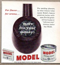 1960 Print Ad Model Smoking Tobacco Pipe US Tobacco - $10.04
