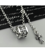 Chrome Necklace Blvck Silver mm6 Cross/Hearts Vintage Paris Designer Ami... - £14.82 GBP