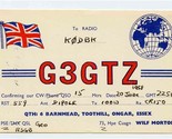 QSL Card G3GTZ Toothill Ongar Essex England 1958 - $13.86