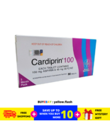 2 boîtes Cardiprin 100 (90 comprimés) L&#39;aspirine et la glycine inhibent ... - $75.44 CAD