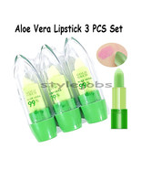 Aloe Vera Color Changing Lip Balm Magic Lipstick 3 PCS Set - $14.77 CAD