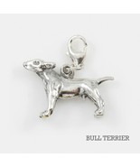 Bull Terrier Charm 3-d Solid Sterling Silver - $966.67 MXN