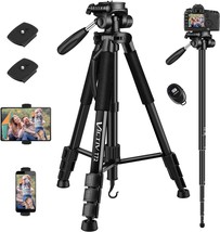 Victiv 72-Inch 2-In-1 Tripod Monopod 12 Lb Load For Dslr, Phone, And Ipad With 2 - £0.00 GBP