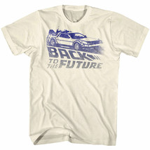 Back to The Future Faded Delorean Logo Men&#39;s T Shirt Flying Car Time Machine Top - £19.58 GBP+
