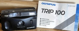 Olympus Trip 100 35mm Film Point &amp; Shoot Camera w 35mm Lens &amp; Manual AS ... - £12.08 GBP