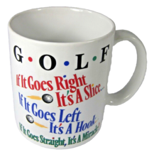 Golf Coffee Mug - If it goes straight, it&#39;s a miracle - Cup Beaker Slice Hook - £7.04 GBP