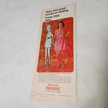 One Hour Martinizing Dry Cleaning 1968 Print Ad Woman in sleeveless pink dress - $8.98