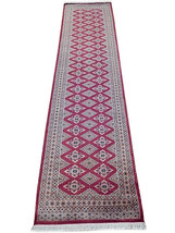 Woven 10 ft Red Runner stair runners Bokhara Jaldar 310 x 79 cm Wool Silk - £519.08 GBP