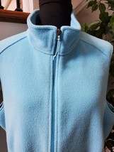 L.L.Bean Women&#39;s Sky Blue 100% Fleece Sleeveless Full Zip Casual Vest Size XL - £27.97 GBP