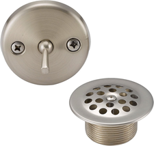 Designers Impressions 615618 Satin Nickel Bath Tub Bathtub Trip Lever Dr... - £28.26 GBP