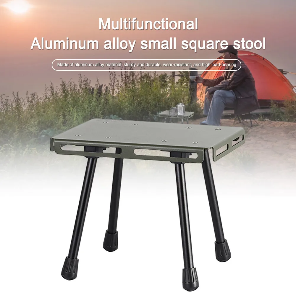 Swante Camping Table Portable Foldable Stool Aluminum Alloy Multifunctional with - £24.94 GBP+