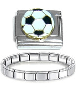 Starter Bracelet &amp; Soccer Ball Italian Charm - Vintage 1990s 2000s Style... - $14.77 CAD