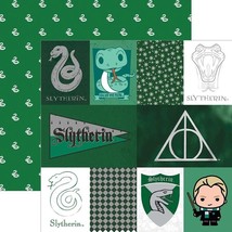 Harry Potter Slytherin Tag Double Sided 12x12&quot; Scrapbook Paper - Single ... - $331.45 MXN