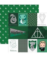 Harry Potter Slytherin Tag Double Sided 12x12&quot; Scrapbook Paper - Single ... - $327.93 MXN