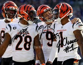 Joe Burrow Joe Mixon Ja&#39;marr Chase Signed Photo 8X10 Rp Autographed Bengals ! - £15.94 GBP