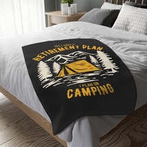 Cozy Retirement Camping Blanket: Microfiber Velveteen, Two-Sided Print, Perfect  - £34.58 GBP+