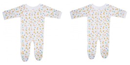 2 Pack Baby Print Closed-Toe Sleep &amp; Play - £13.27 GBP