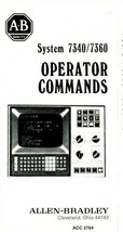 Vtg Allen-Breadley 7340 7360 7320 Operator Command Manuals &amp; Code Cards - $55.50