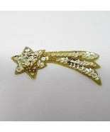 Sequin Applique Shooting Star Sew On Patch 4&quot; Vintage Gold Beads Rodeo C... - $136.01 MXN