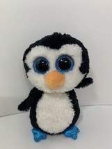 Ty Beanie Boos small plush Waddles penguin 2017 stuffed animal blue feet eyes - $3.95
