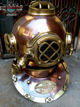Vintage  US Navy Mark V Diving Divers Helmet Solid Steel &amp; Brass diving - £139.67 GBP