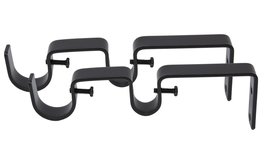 Meriville Double Curtain Rod Bracket - Designed for 1&quot; Frond Rod and 5/8... - $16.44 CAD