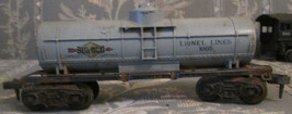 LIONEL LINES 1005 GREY OIL SUNOCO CAR PLASTIC 8 WHEEL  027 GAUGE - £9.32 GBP