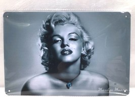 Marilyn Monroe Tin Metal Sign Man Cave Bar Decoration 4 Corner Holes New... - £11.35 GBP