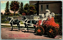 Prize Winner Decorated Vehicle Rose Festival Portland OR 1919 DB Postcard F16 - £12.48 GBP