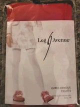 Leg Avenue Girls Tights Red Opaque Nylon Size Medium Wt 34-49 lbs - £5.27 GBP