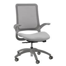 Green Fabric Seat Swivel Adjustable Task Chair Mesh Back Plastic Frame - £467.13 GBP