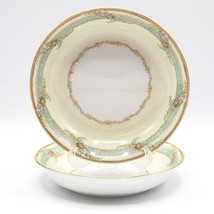 Noritake Morimura Art Deco N352 Dinner China Soup Bowl Set of 2 7-1/2&quot; - $56.27