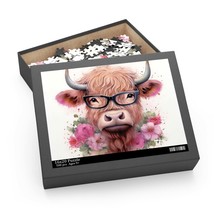 Personalised/Non-Personalised Puzzle, Highland Cow, awd-229, (120, 252, 500-Piec - £19.94 GBP+