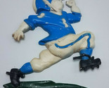 1976 Homco Metal Wall Plaque Football Player #1 7&quot;W x 8&quot; Tall Blue Jersey - $10.84