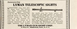 1929 Print Ad Lyman Telescopic Rifle Sights Scopes Middlefield,Connecticut - £6.25 GBP