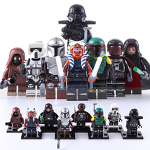 8pcs Star Wars Mandalorian Dark Trooper Moff Gideon Luke Boba Fett Minifigures - £14.83 GBP