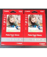 Set of 2 Canon Inkjet Photo Paper Plus Glossy GP-601 4&quot;x6&quot; 50 Sheets Each - £14.00 GBP
