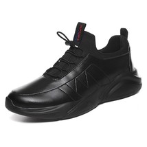 Men 2021 Fashion Leather Casual Male shoes Autumn Brand Men Casual Shoes Slip Ea - £49.03 GBP