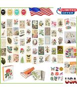 Aesthetic Vintage Wall Collage Kit - 50 Botanical Cards, Perfect for Teens - $26.56 CAD