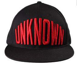 Entree Lifestyle Unknown Black Red O/S Snapback Flat Brim Hat Baseball Cap - £11.85 GBP