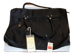 Sarne Vintage Purse Bag Black With Lines W/Tags - $12.45