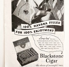 1947 Blackstone Cigars Havana Advertisement Long Leaf Tobacco Smoking DWUU4 - $27.60 CAD