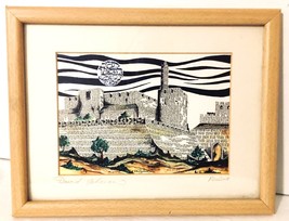 David Yohanan Framed Print &quot;Psalms&quot; Micrography Judaica Art Signed 7&quot; x 5&quot; - $34.19