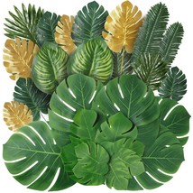82 Pieces 8 Kinds Artificial Tropical Palm Leaves Tropical Leaves Monstera Leave - £22.36 GBP