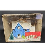 Kurt Adler Paper Putz Christmas Village Blue Cottage The Early Years 200... - $702.92 MXN