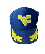 Vintage West Virgina Foam Snapback Trucker Hat Cap Mesh Embroidered Gold... - £21.51 GBP